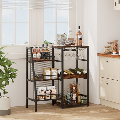 Industrial corner wine rack - wine,