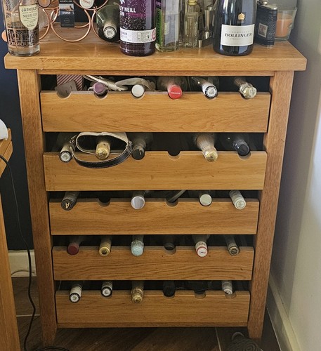 Solid oak freestanding wine - solid,