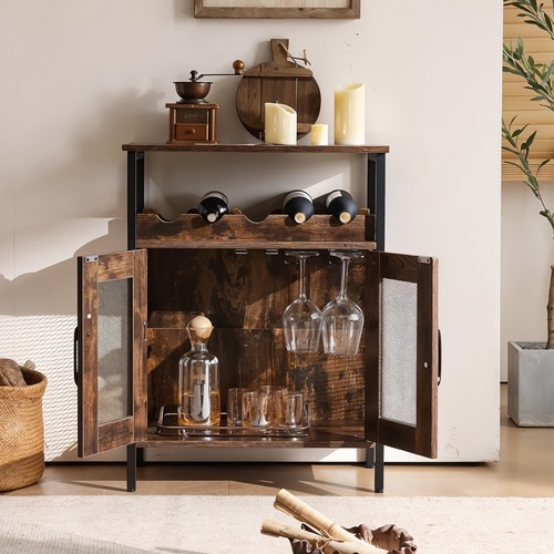 Industrial wine rack cabinet - industrial,