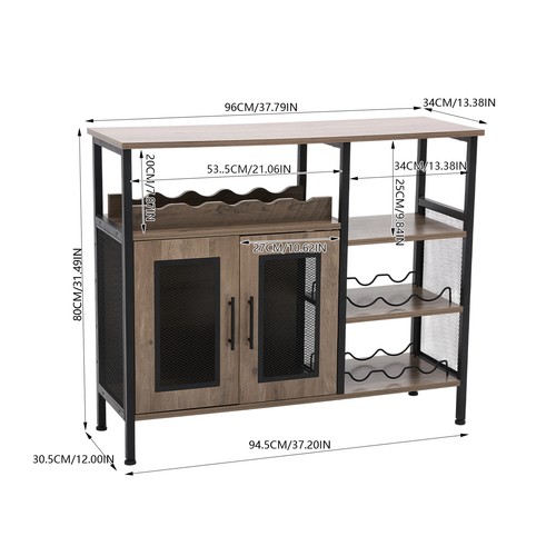 Vintage wine rack bar cabinet - wine,
