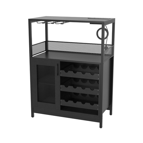 Wine bar cabinet with plug - with,