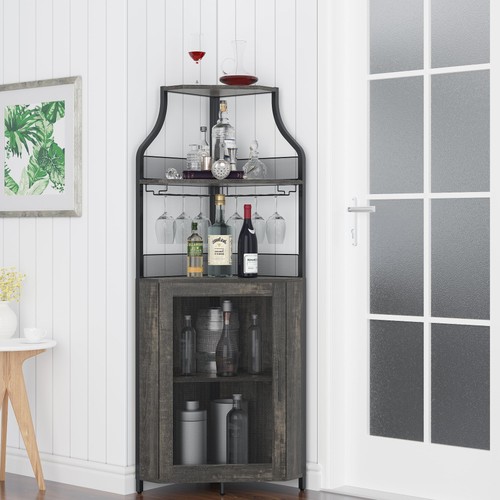 Corner wine rack - rack, drinks