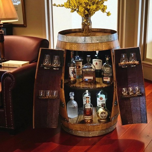 Rustic whisky barrel drinks - rustic,