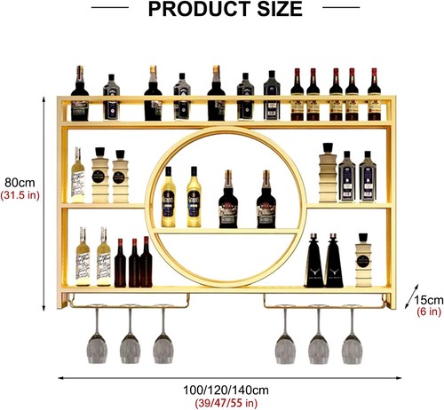 Wall mounted bar shelves - mounted,