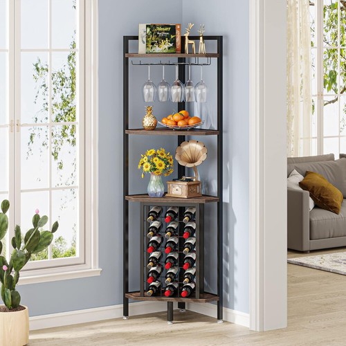 Corner wine bar - wine, rack