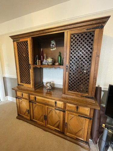Large solid wood rustic drinks - wood,